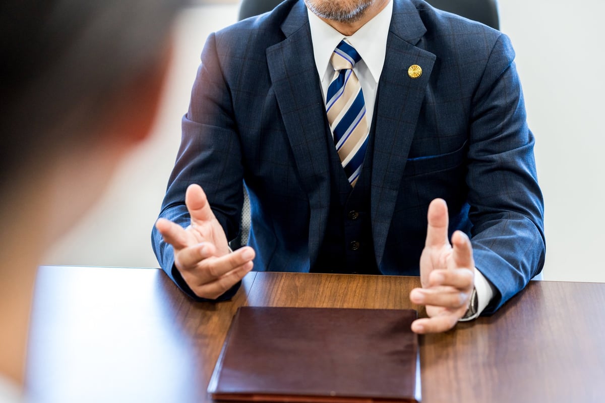 Legal professional in a law office